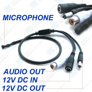 AUDIO MICROPHONE MIC FOR SECURITY CCTV DVR CAMERAS F-01