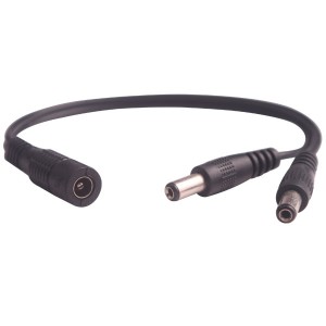 1 Female to 2 Male Power Splitter Cable CCTV