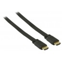 1 m. Fladt højhastigheds HDMI-kabel med Ethernet HDMI han - HDMI han Guldbelagt