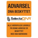 SelectaDNA Hård Plast Sikringsskilt 30 x 30 cm. 1 mm.