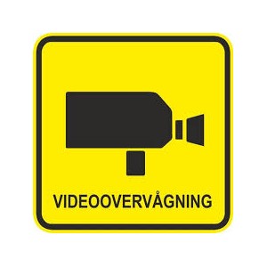 5 stk. Videooverv&aring;gning 60 x 60mm udend&oslash;rs montering