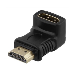 HDMI adapter, 19-pin male to female, angled