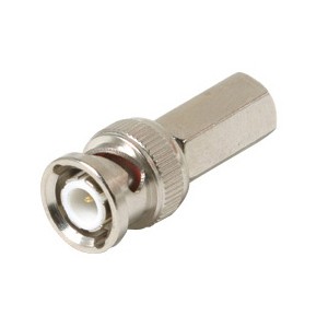 10 BNC male twist-on plug connectors RG59