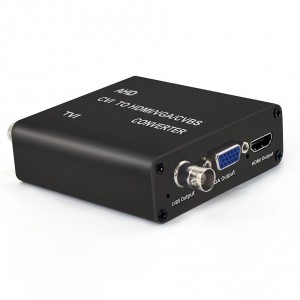 TVI/AHD/CVI to HDMI/CVBS VGA Converter With 1xlooping TVI/AHD/CVI output