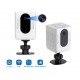 White mini WiFi camera designed for home security.