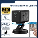 Wifi Rotate Mini Camera Ai Human Auto Tracking 5x Zoom 120 Wide Angle Built-in Battery Night Vision Ptz Camera